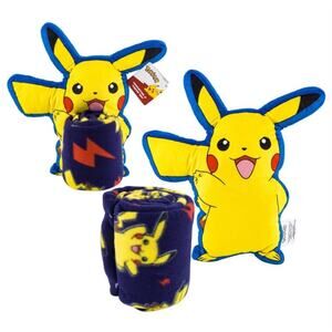 Pokémon Pikachu 2-Piece Travel Set- Includes Cloud Hugger Pillow & 40x50 Throw